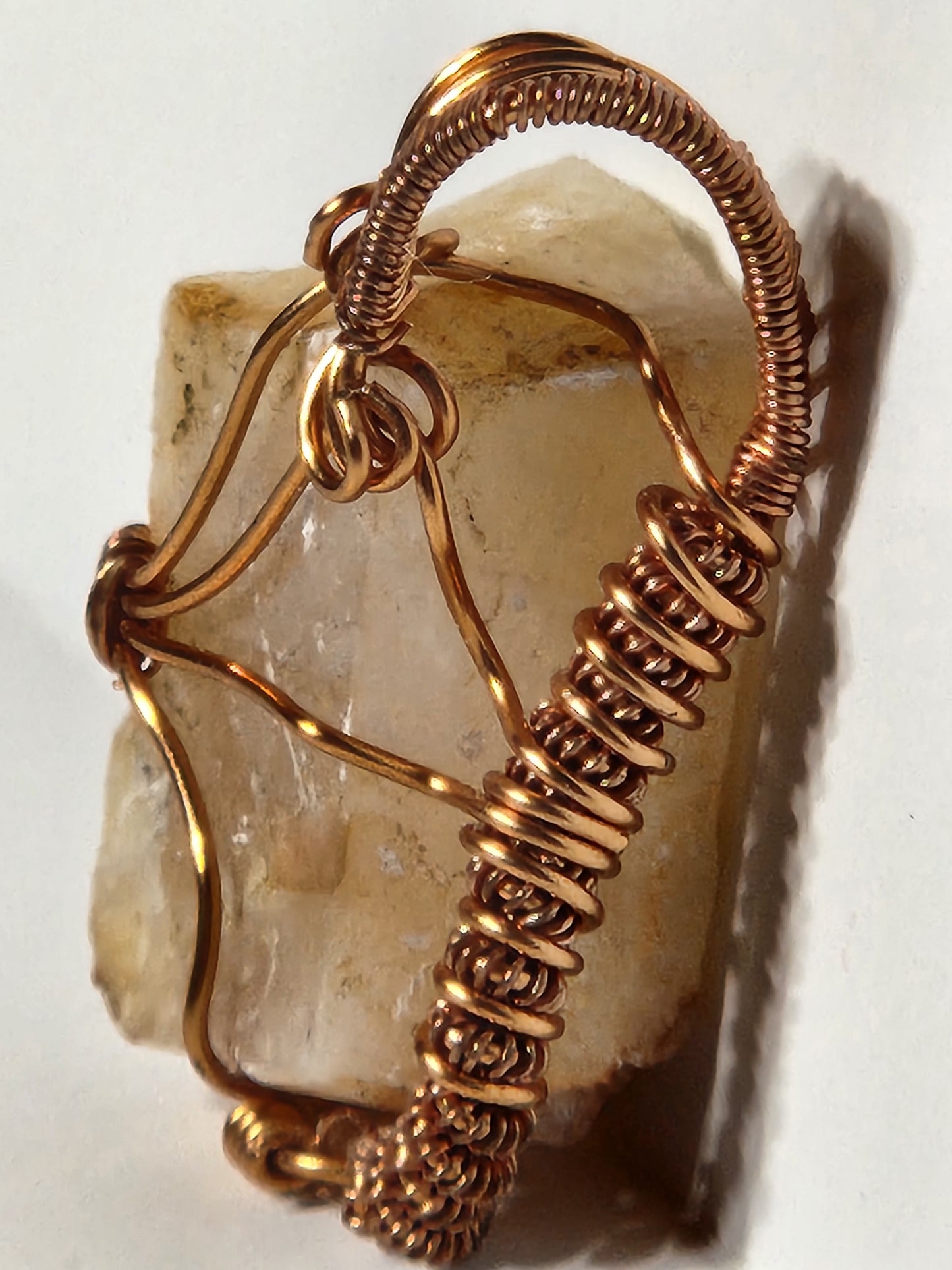 Calcite Wire Wrapped Pendant