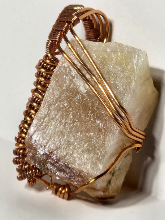Calcite Wire Wrapped Pendant