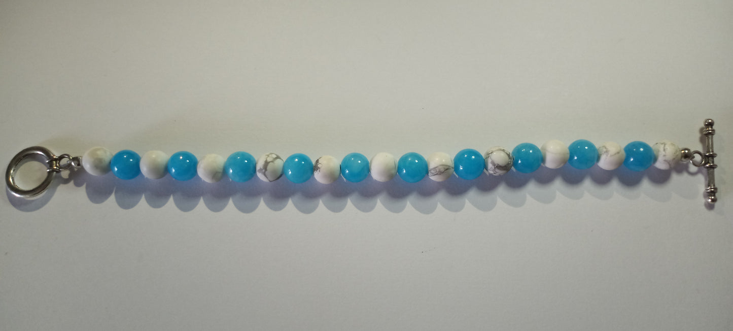 Larimar and Howlite Bracelet