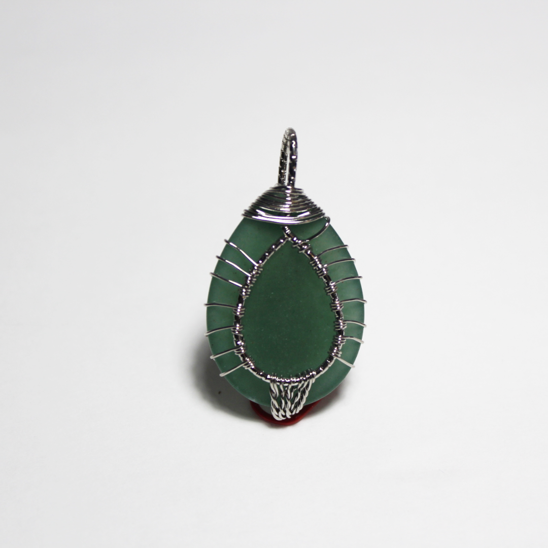 Oval Tree Green Adventurine Pendant