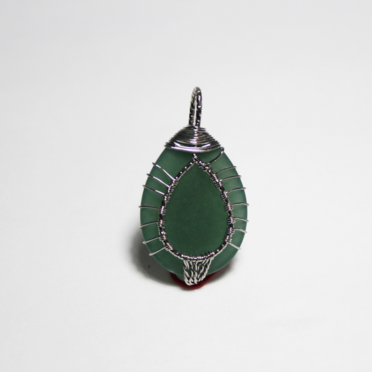 Oval Tree Green Adventurine Pendant