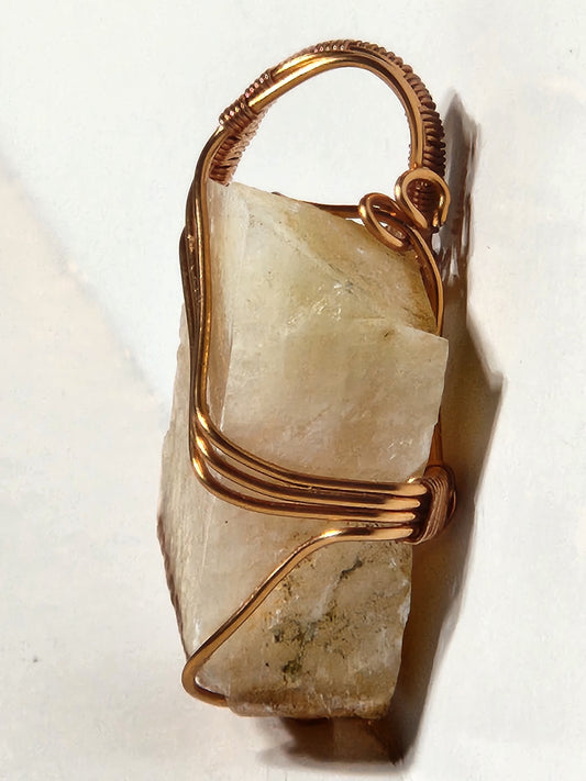 Calcite Wire Wrapped Pendant