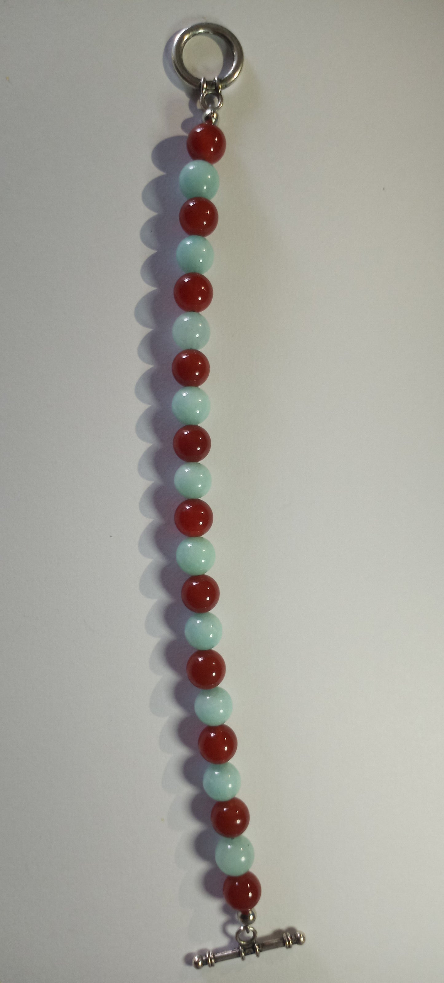 Amazonite and Carnelian Bracelet