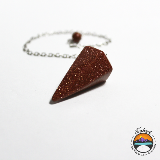 Orange Gold Stone Pendulum